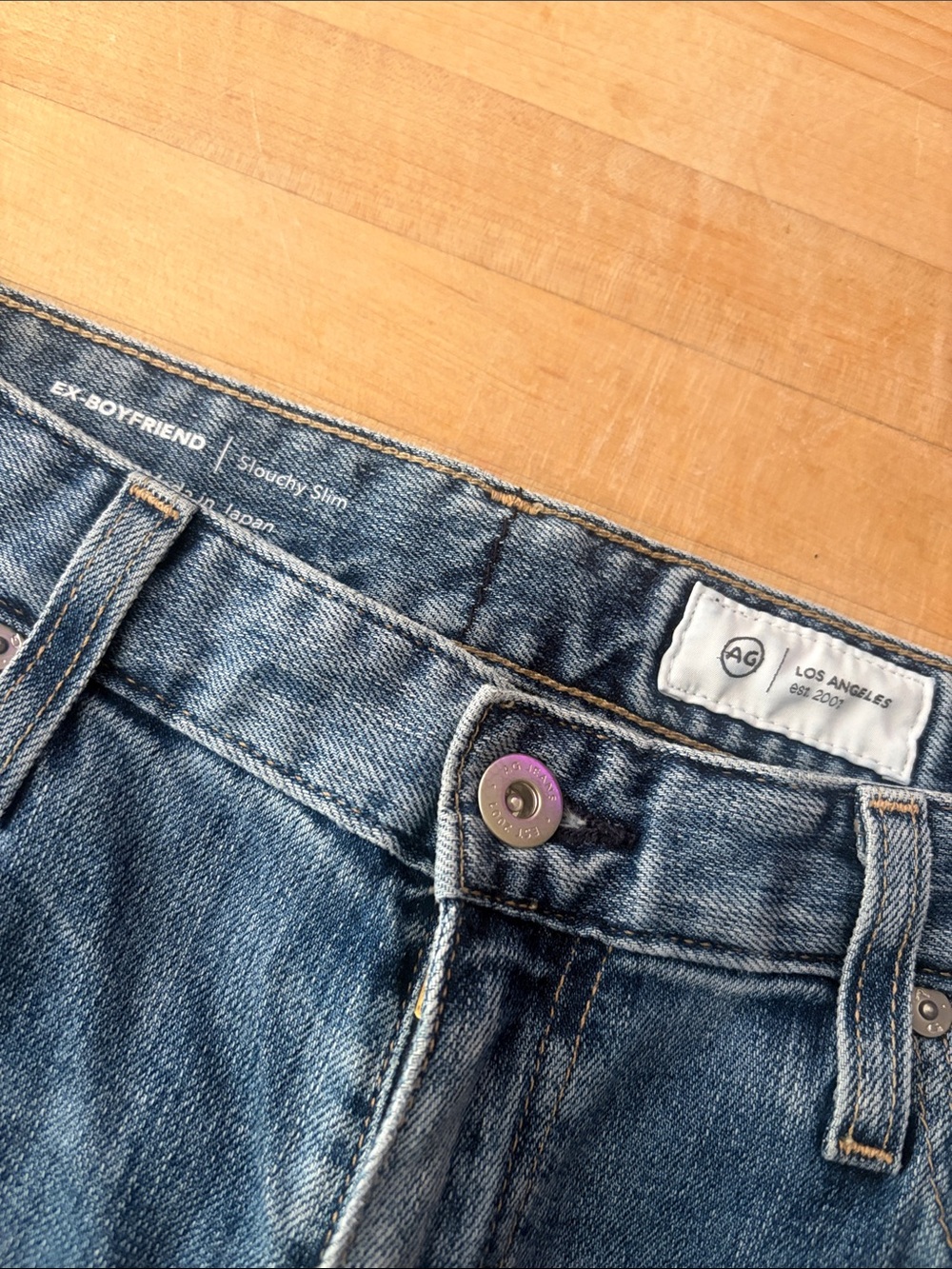 Agolde Ex-Boyfriend Slouchy Slim Jeans - Medium Blue Wash